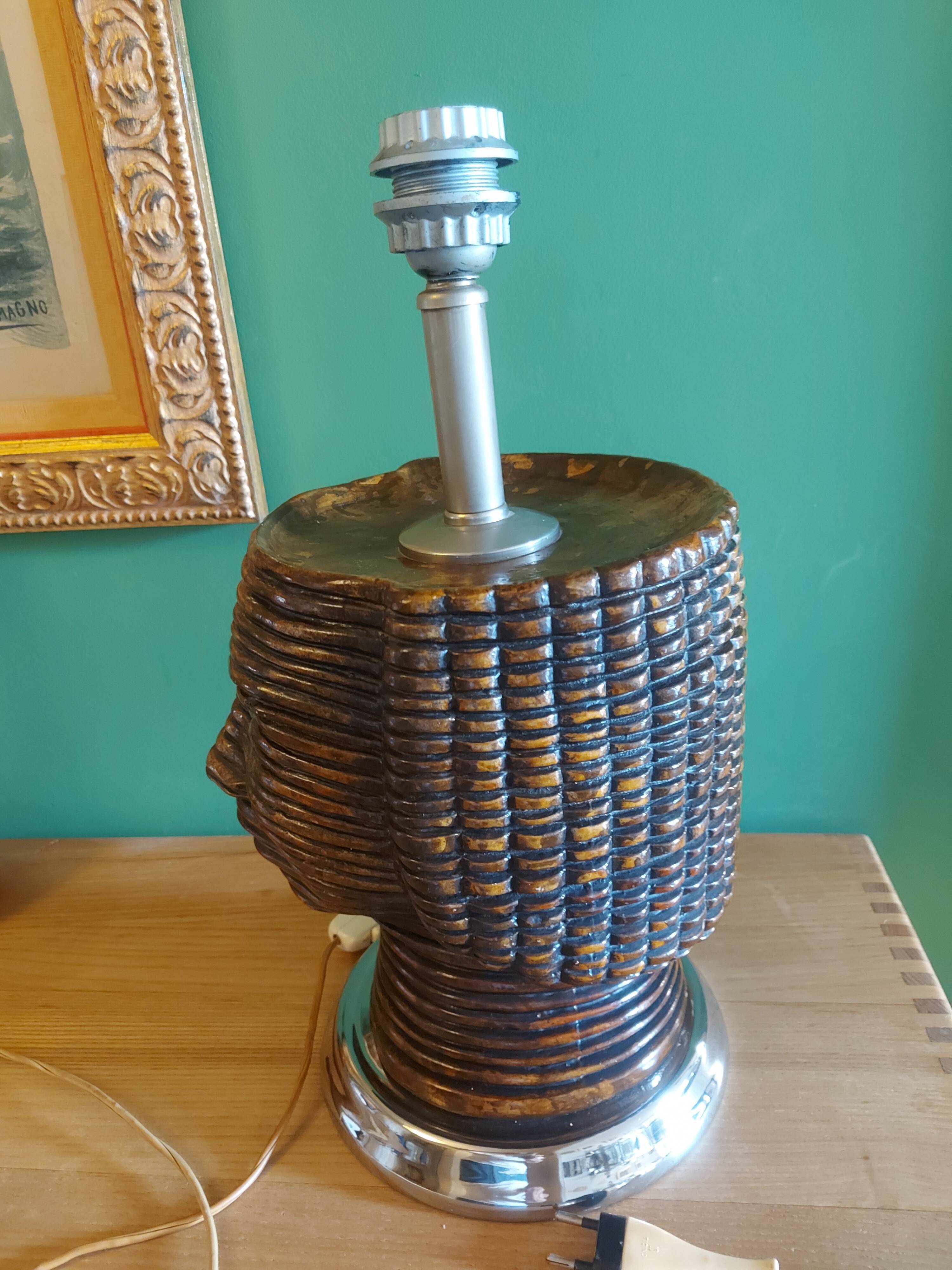 Vintage ceramic lamp of the years 70's luxor