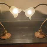 Pair of art nouveau style lamps
