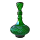 Carafe italienne verte à motif diamant Empoli de style moderne du milieu du siècle