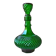 Carafe italienne verte à motif diamant Empoli de style moderne du milieu du siècle