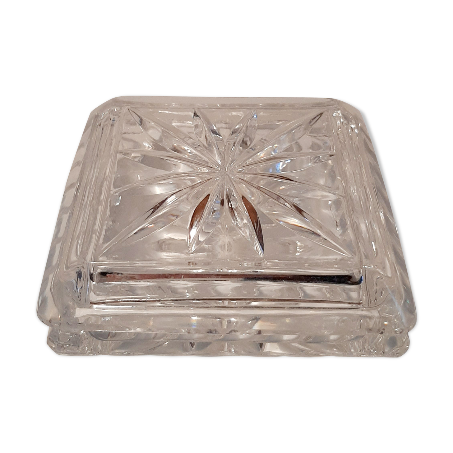 Crystal art deco jewelry box