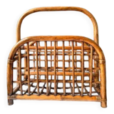 Vintage bamboo magazine rack