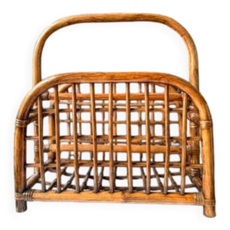 Vintage bamboo magazine rack