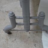 Large bamboo-style wooden cheval mirror, 19th century, Napoleonic II period.