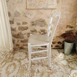 White patinated bistro chair