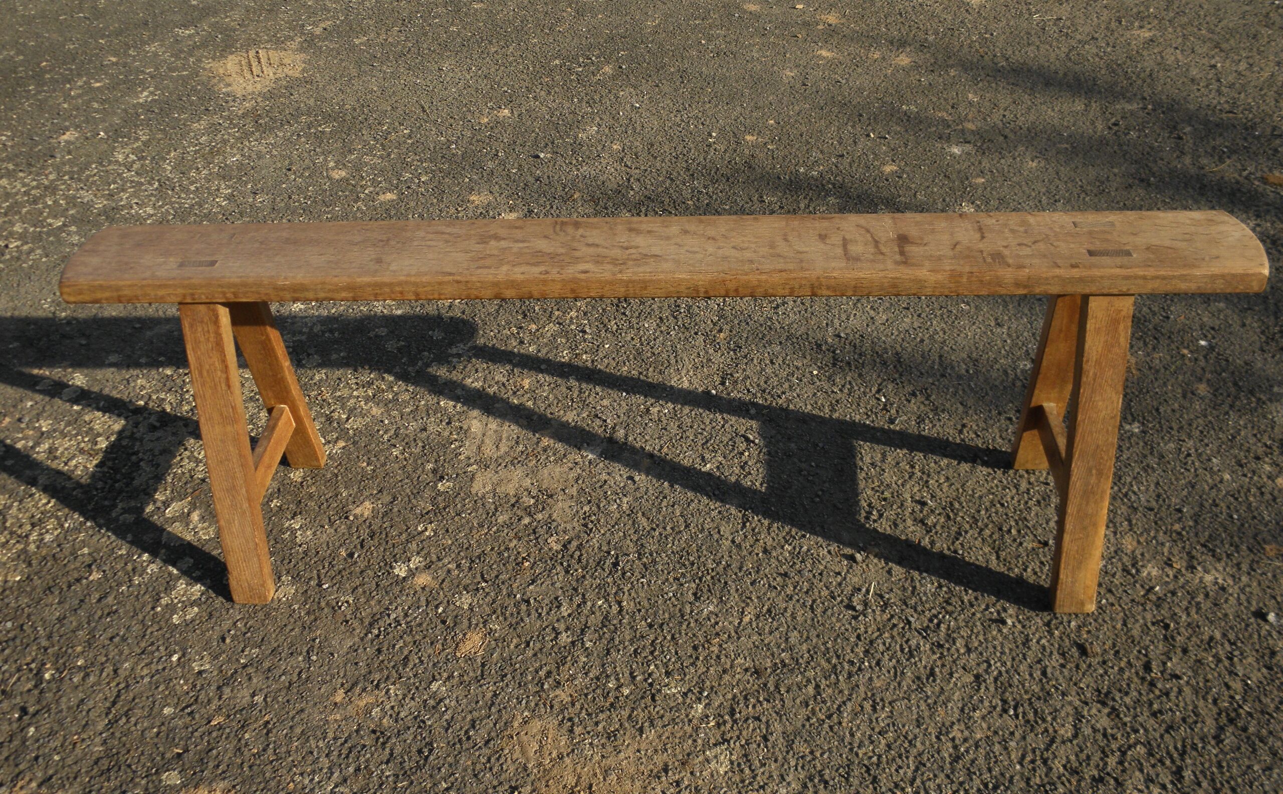 Pair of oak farmhouse benches 150 cm