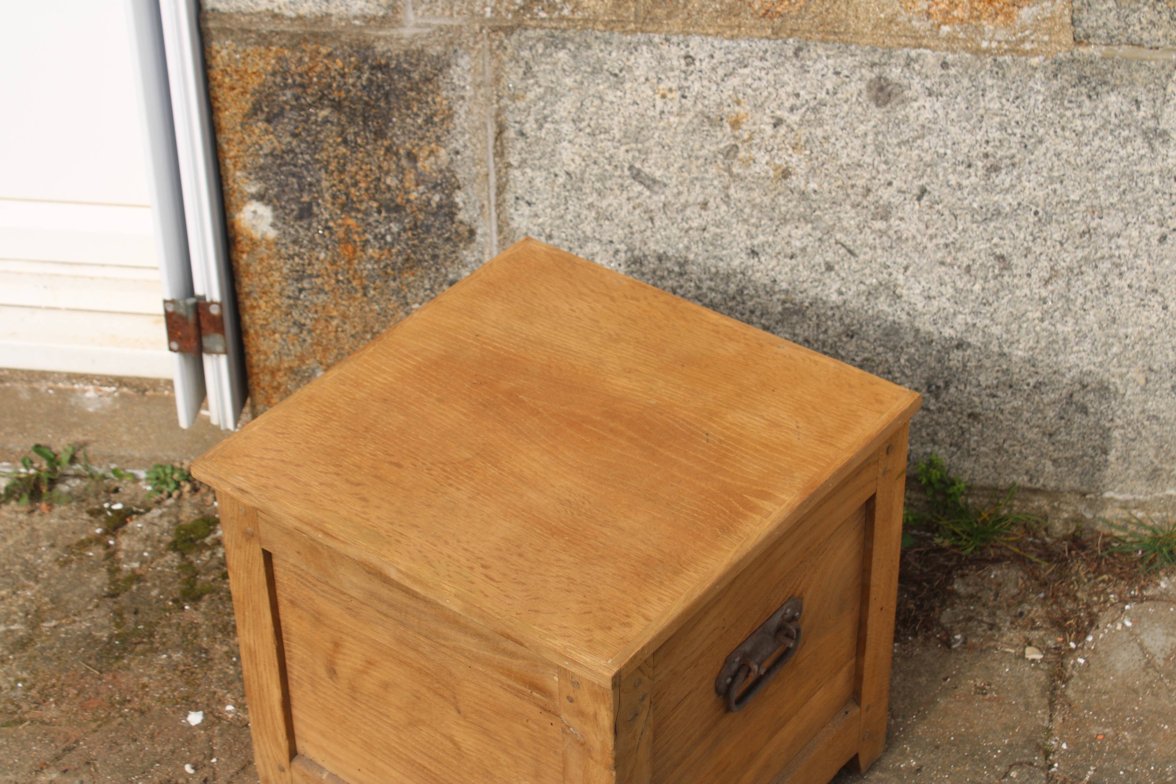 Small antique wooden chest – sandblasted