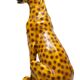 Italian Ceramic Monumental Cheetah Big Cat Statue 1970s