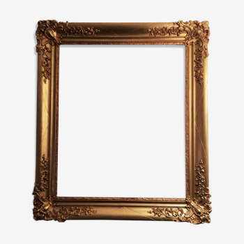 Louis XV large format gilded frame - Foliage: 66 x 55 cm