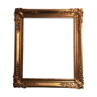 Louis XV large format gilded frame - Foliage: 66 x 55 cm