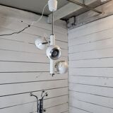 Vintage eyeball pendant chandelier with 3 lacquered reflectors