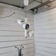 Vintage eyeball pendant chandelier with 3 lacquered reflectors