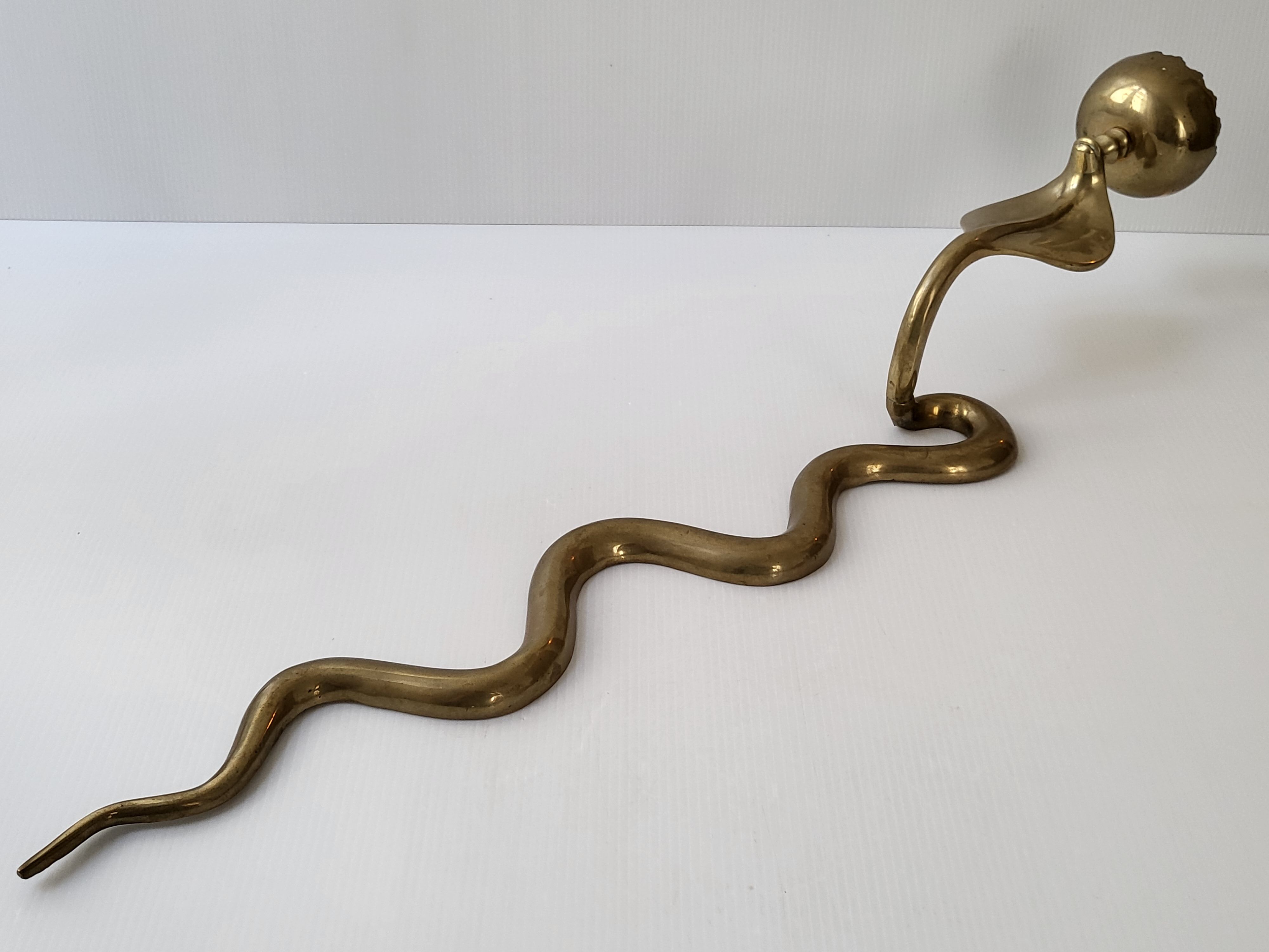 Wall candle holder cobra 76cm vintage 1970