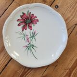 Set of 9 pink daisy dessert plates