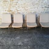 Wooden and fabric shell chairs