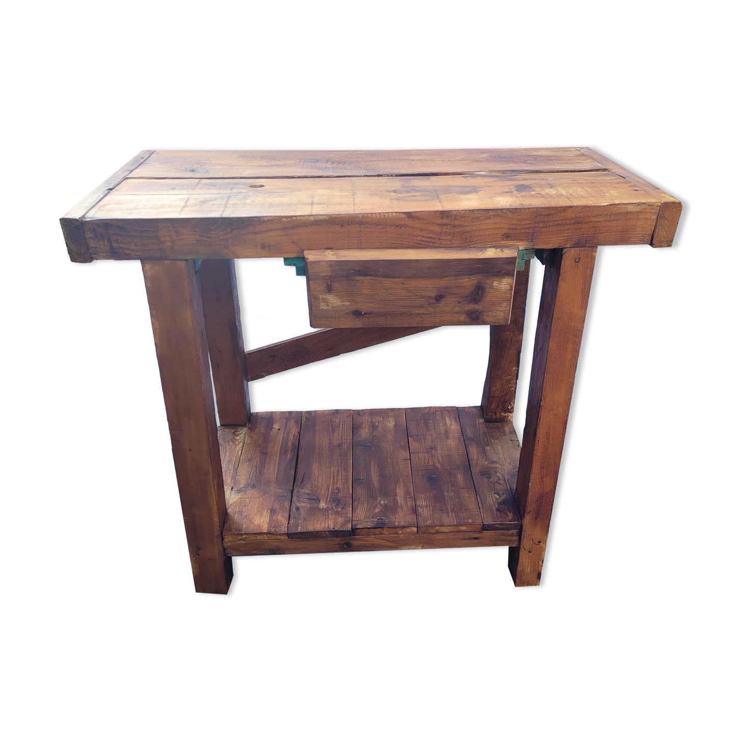 Wooden workbench 101×90cms with 1 drawer