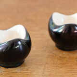Lot of iridescent earthenware salerons