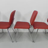 Ensemble de 5 chaises de table à manger vintage, style dîner