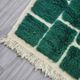 Tapis en laine pure fait main traditionnel vert traditionnel 1,5/2,5 m