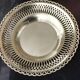 Silver metal bread basket openwork model