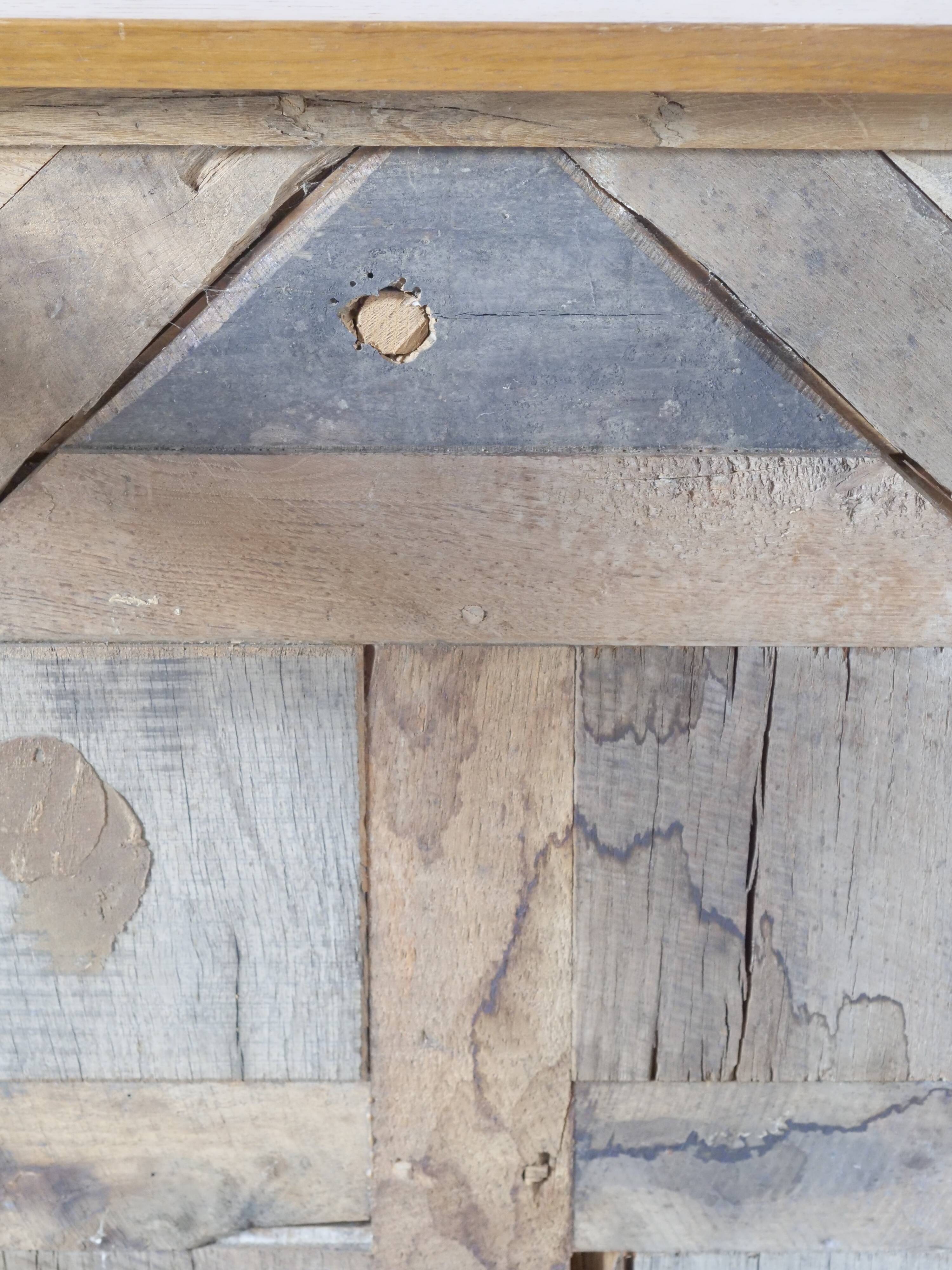 solid oak coffee table Aremberg parquet pattern from the 19th century
