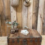 Antique monogrammed suitcase trunk