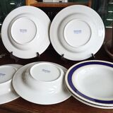 6 assiettes creuses à pâtes par Saturnia en porcelaine