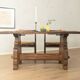 Striking brutalist solid wood table, circa 1970