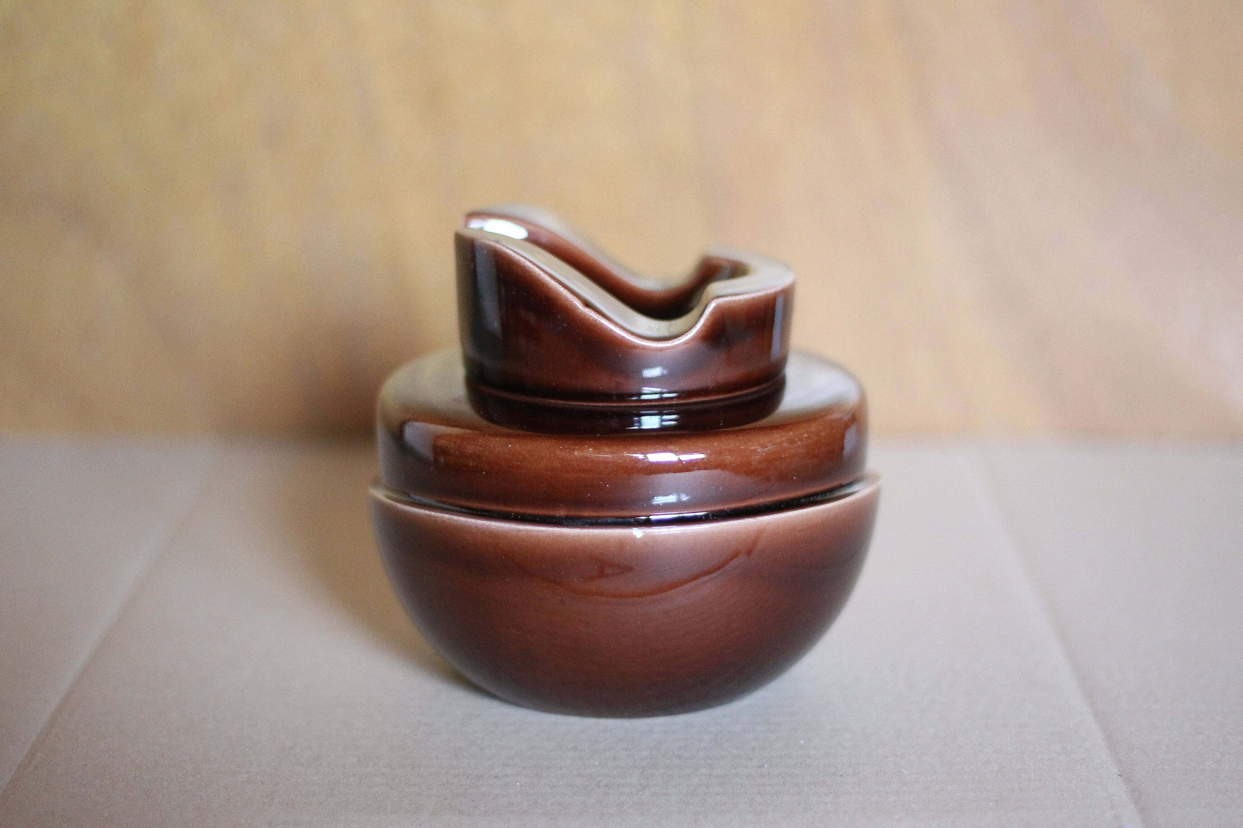 Ceramic tobacco pot, ceramic pipe holder, vintage ashtray