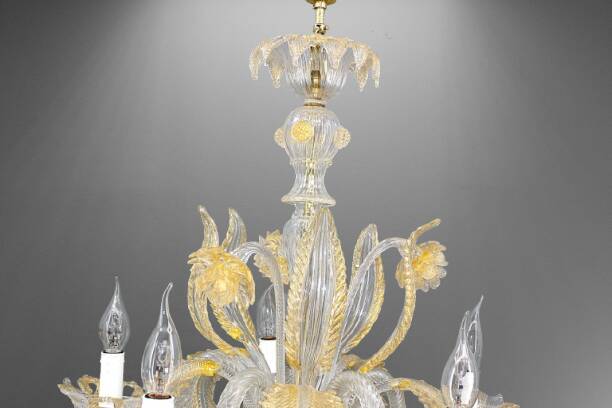 Venetian lustre in Murano glass and gold leaf