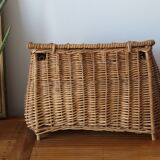 Old wicker fishing basket