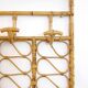 Large rattan wall coat rack, Italy, 1960s.