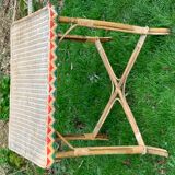 High wicker and rattan table
