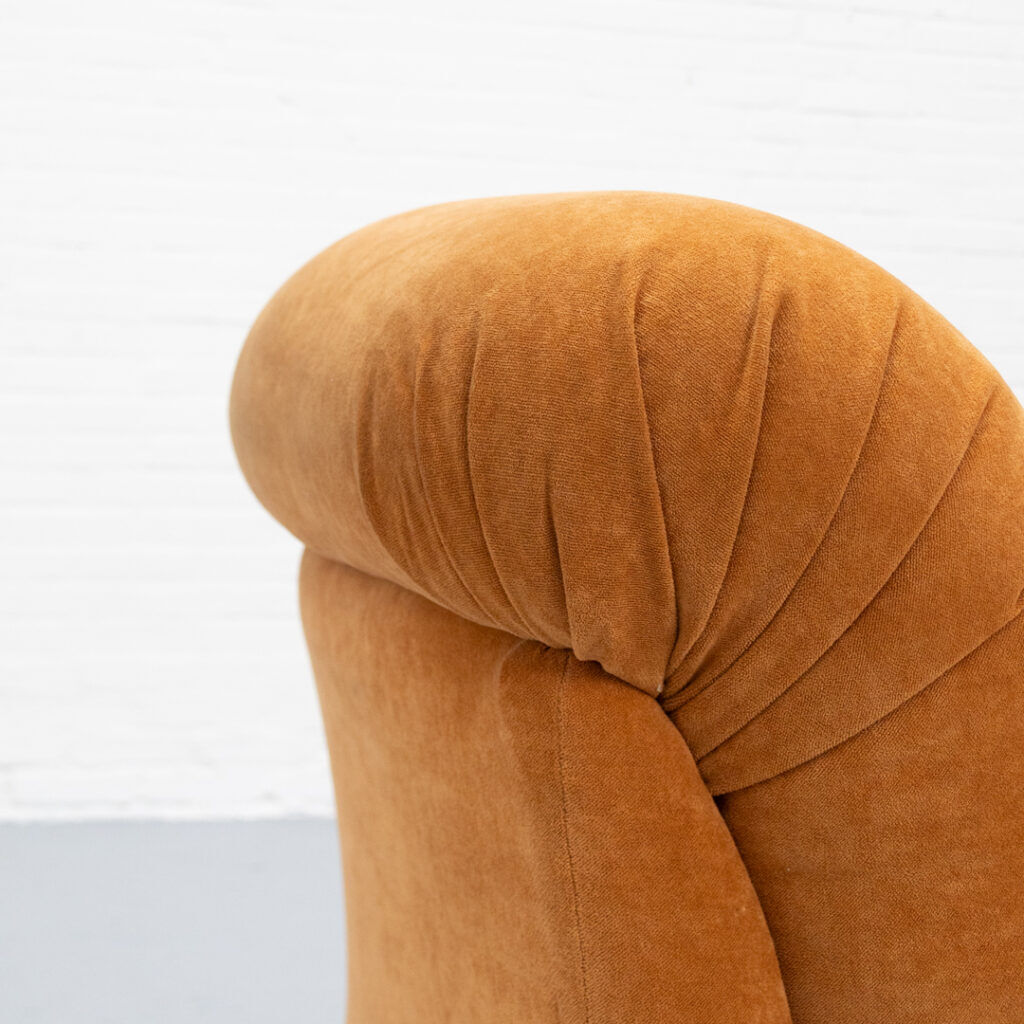 Italian Armchair Chenille 1970s