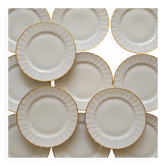 12 assiettes à dessert en porcelaine de Limoges Bernardaud Verlaine