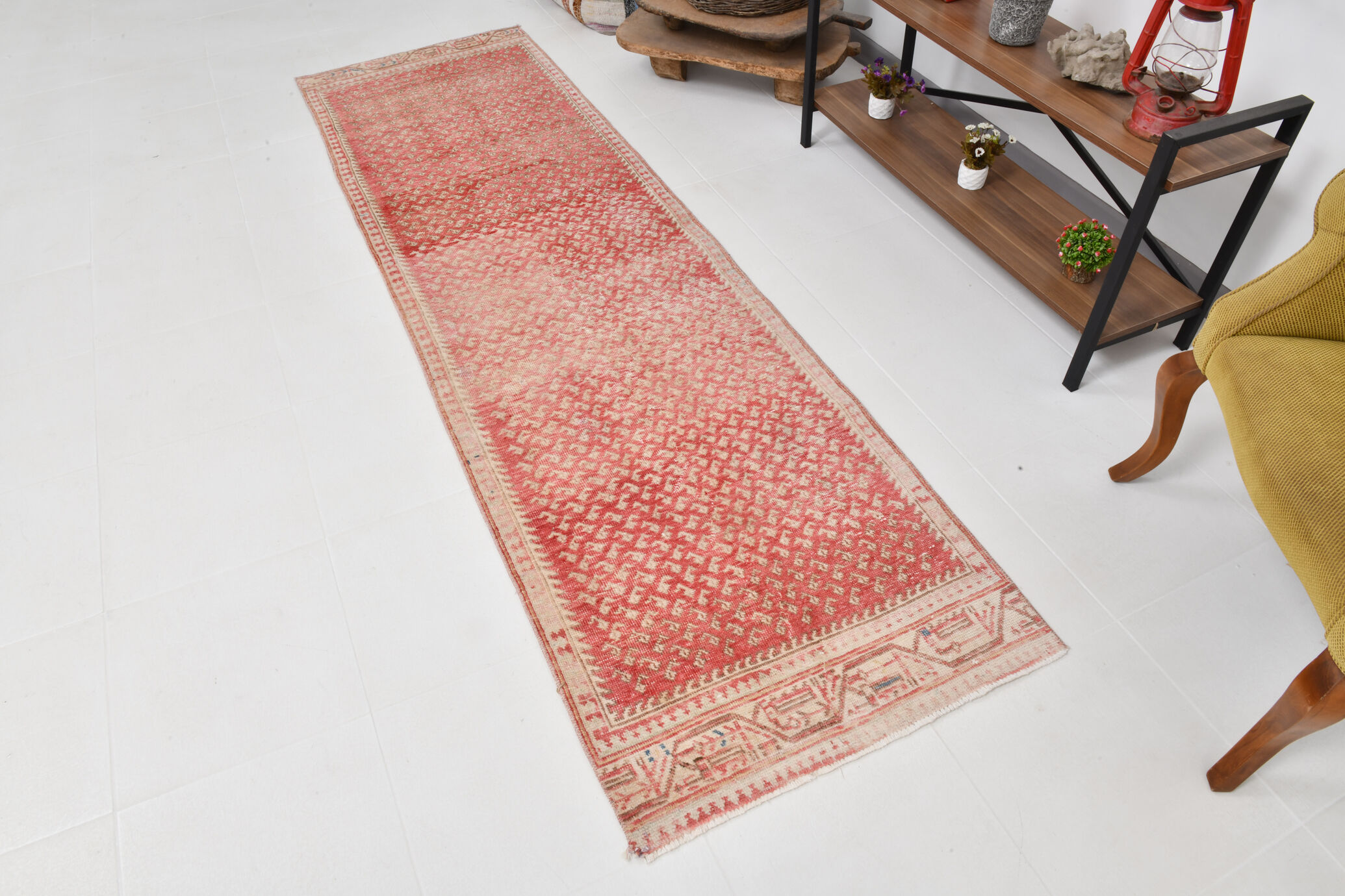 3x10 pale red persian runner rug,82x286cm