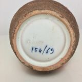 Vase 1970 Fratelli Fanciulacci, ceramic orange sandstone