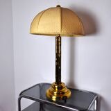 Faux bamboo brass lamp, Regency, France, 1970
