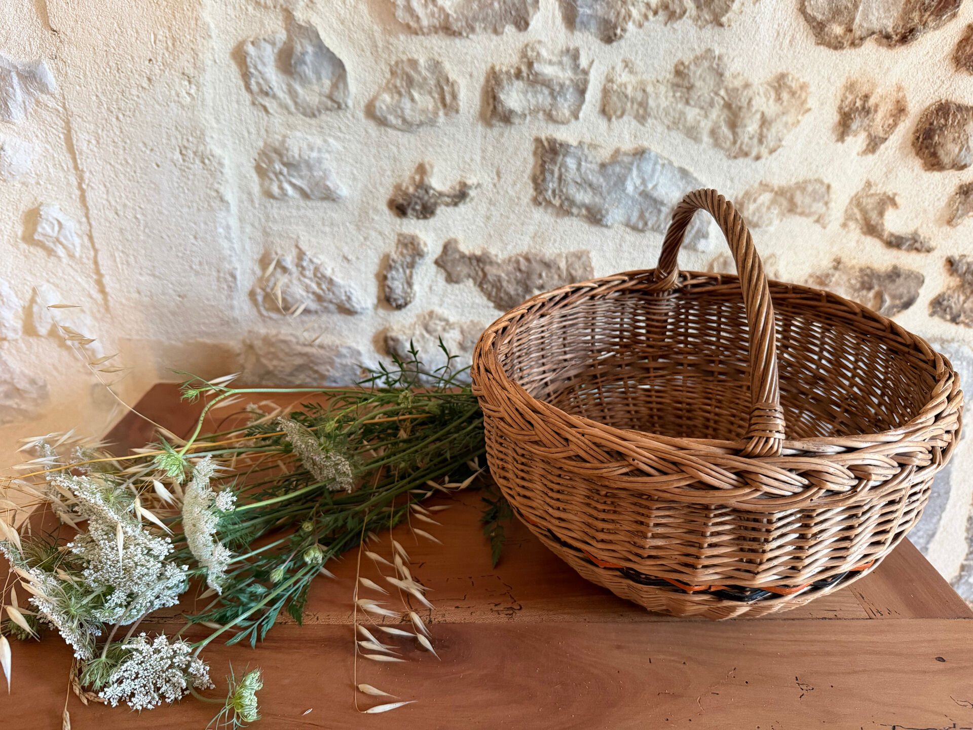 Vintage wicker basket