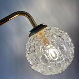 Vintage globe wall lamp in molded glass