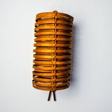 JA “Junco” caned rattan wall lamp by Coderch for Tunds, 1960, Spain