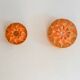 Handcrafted Swedish wooden wall sconces, set of 2
