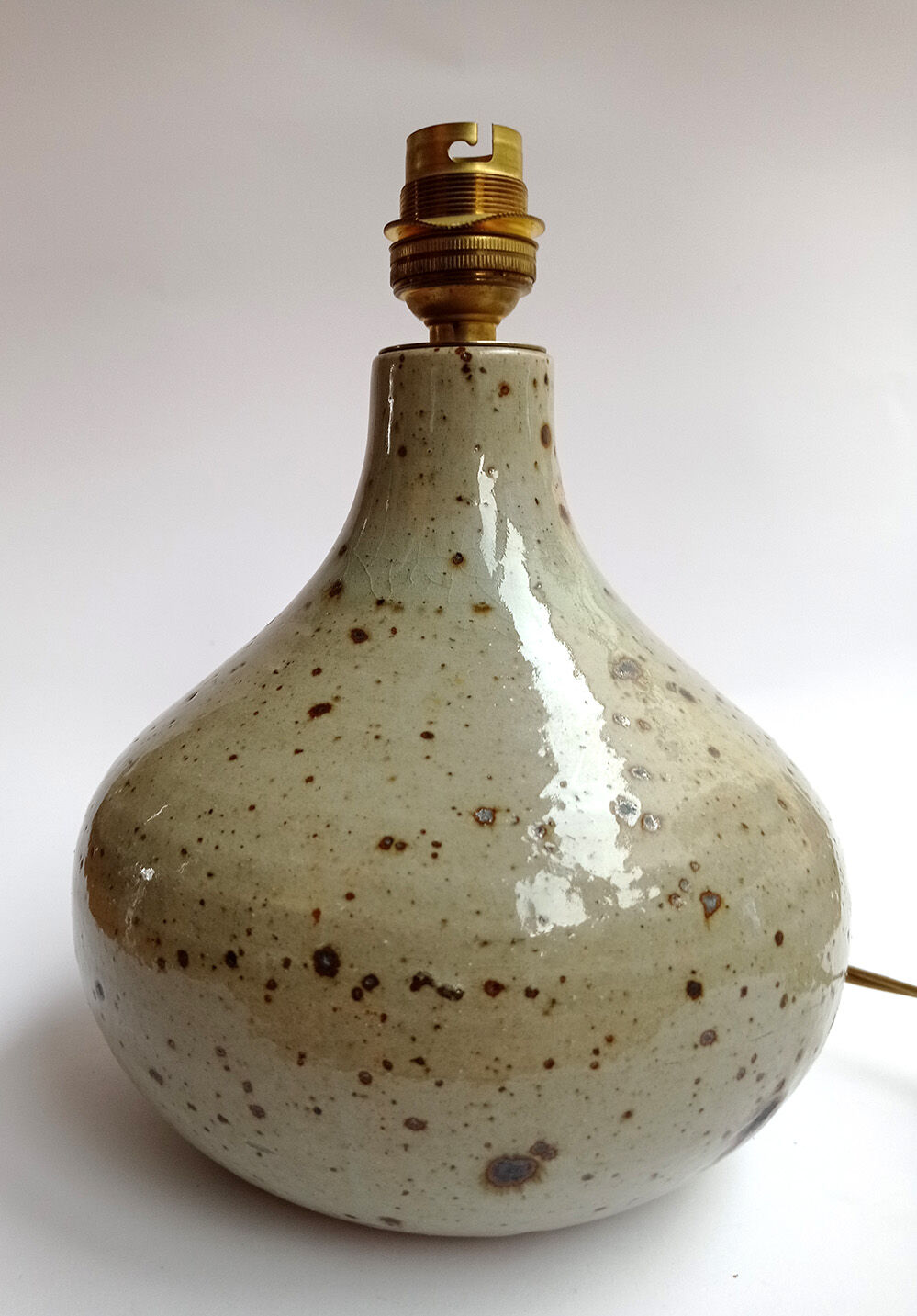Lampe en grès Puisaye La Borne circa 1970