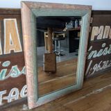 Vintage gray and pink mirror 35 x 25cm