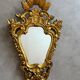 Antique golden cornucopia mirror from the 1950s, France.