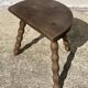 Tabouret tripode demi-lune vintage 1950