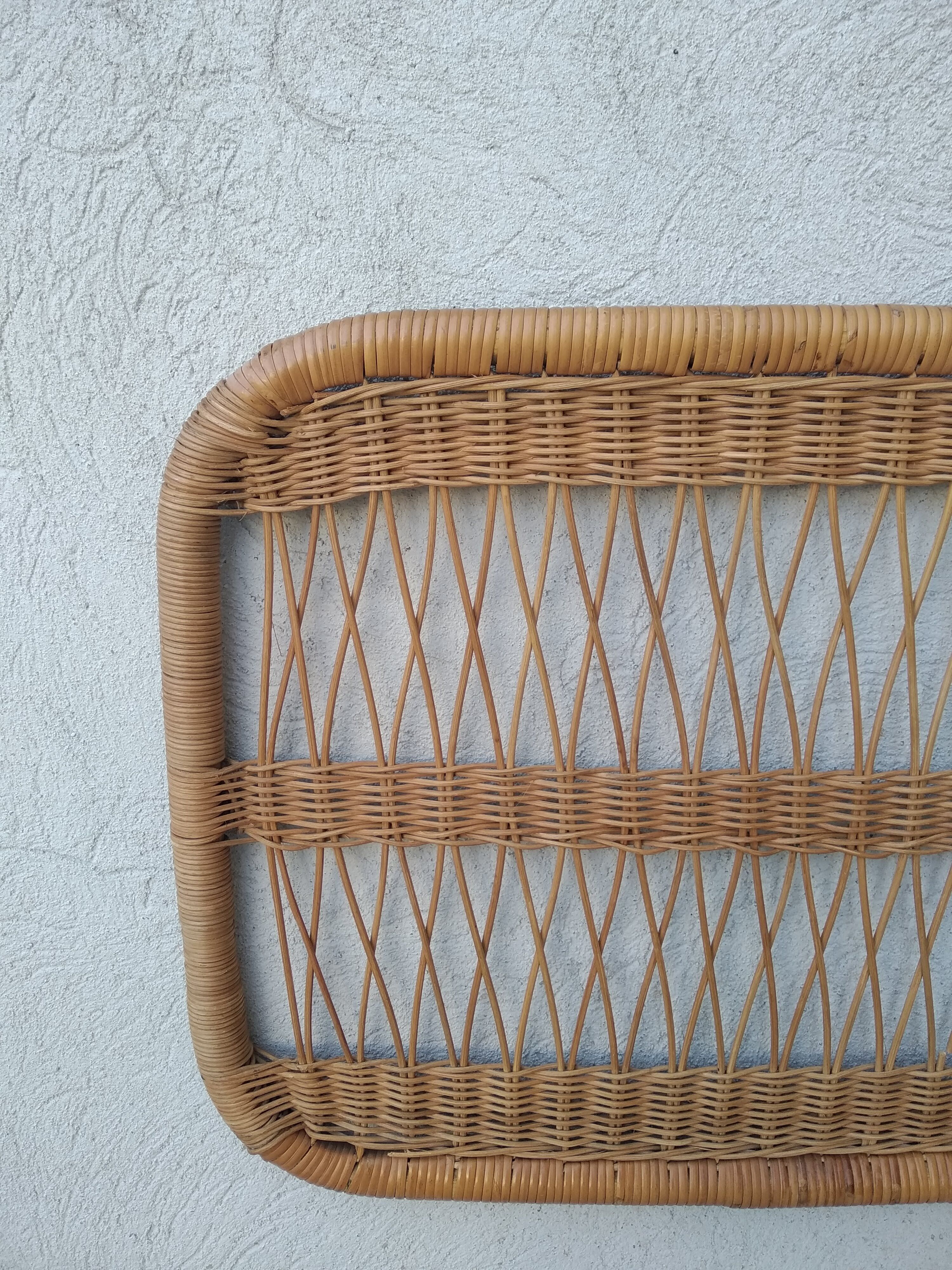 Vintage rattan headboard