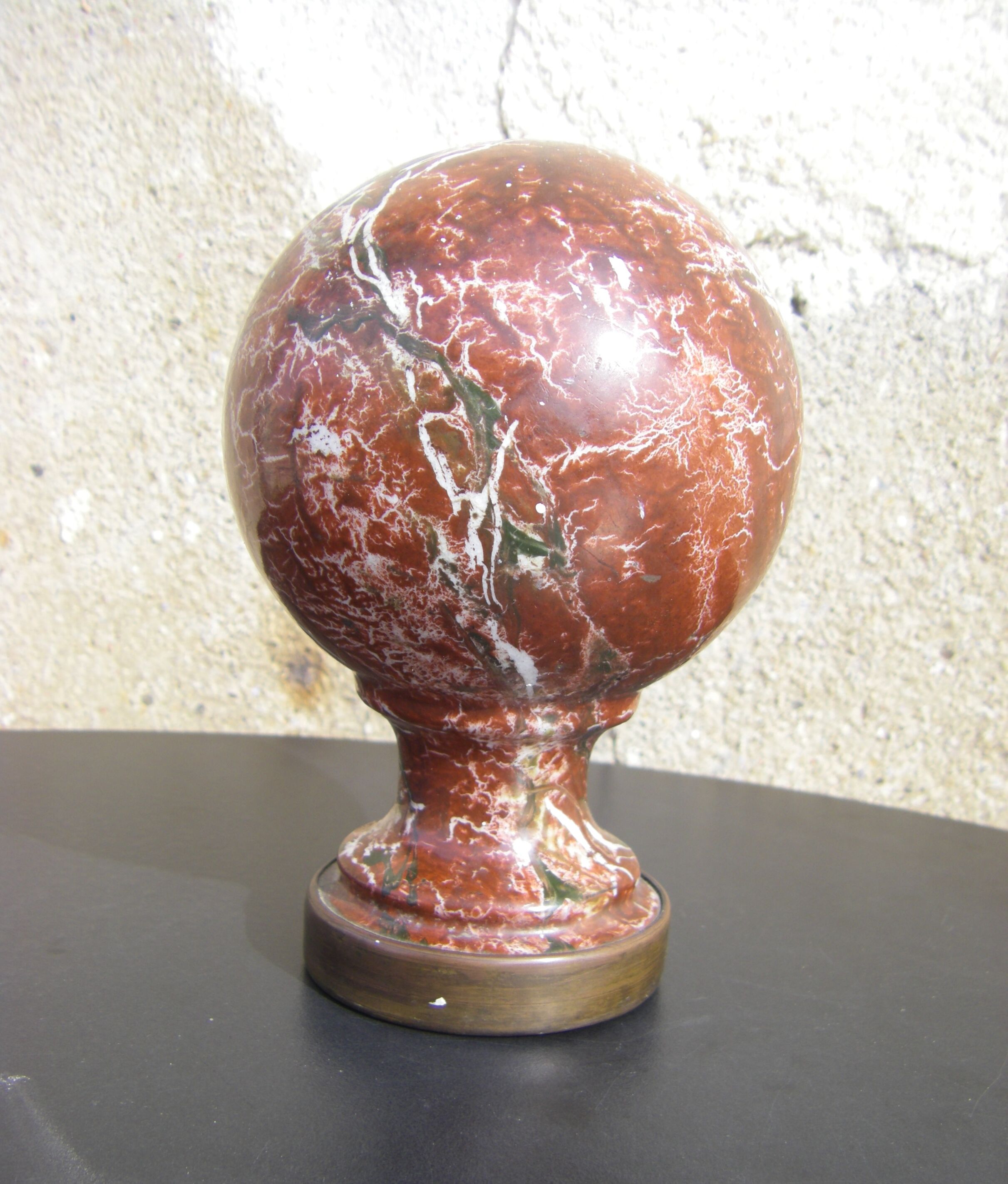 Antique marble stair ball