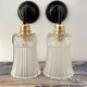 Lot de deux appliques et un socle art deco