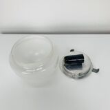 Vintage white opaline ball wall lamp, half sphere